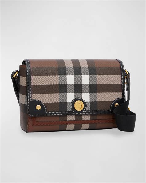 burberry check-canvas &|check e canvas crossbody bag.